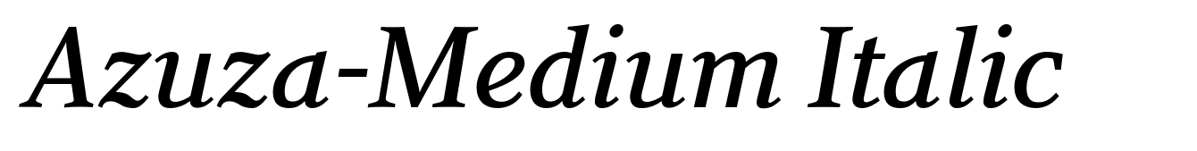 Azuza-Medium Italic